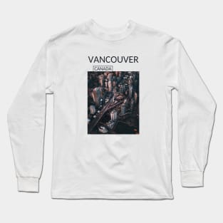 Vancouver British Columbia Canada Cityscape Gift for Canadian Canada Day Present Souvenir T-shirt Hoodie Apparel Mug Notebook Tote Pillow Sticker Magnet Long Sleeve T-Shirt